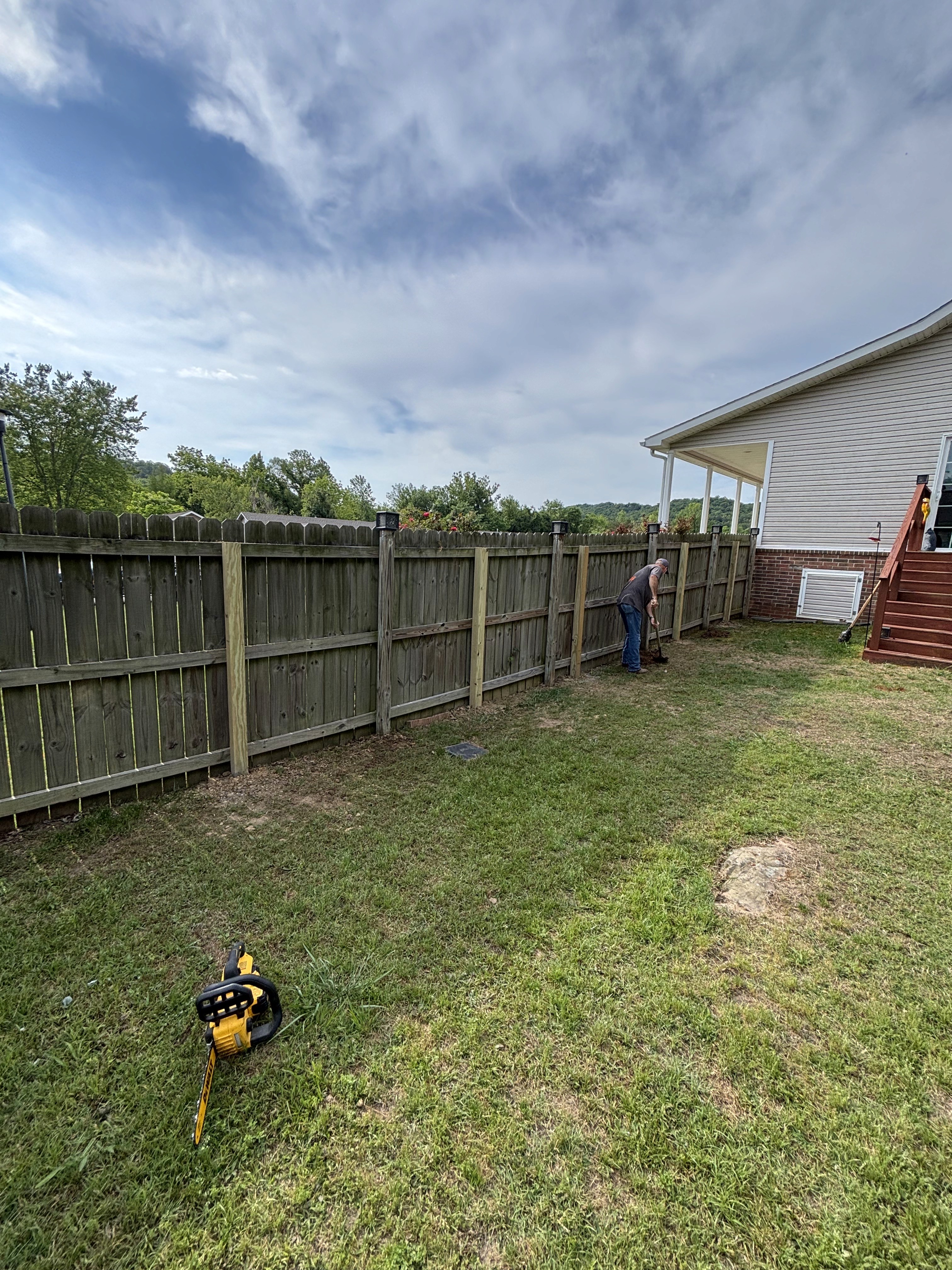 Completed Cornerstone wood fence project