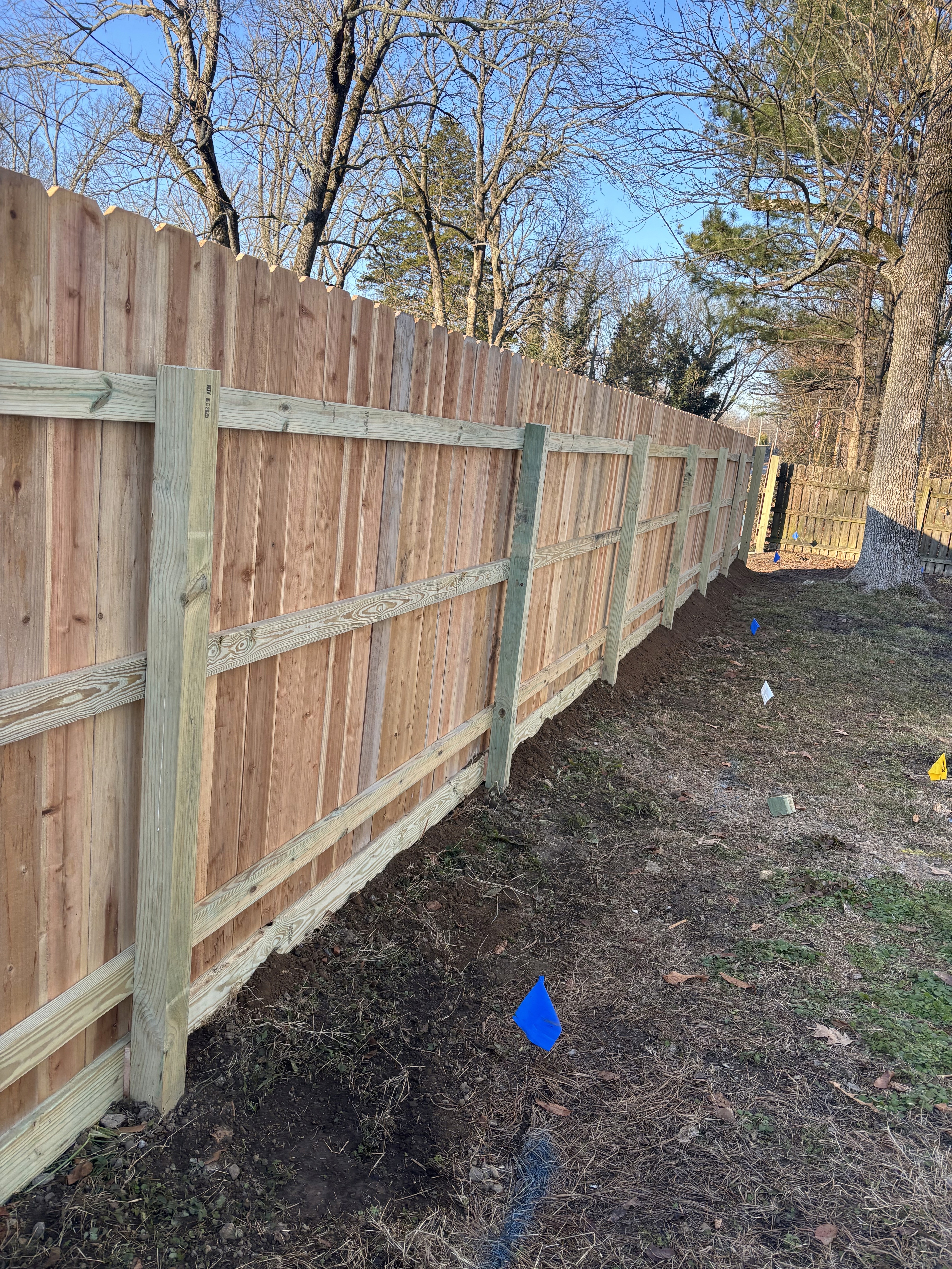 Completed Cornerstone wood fence project