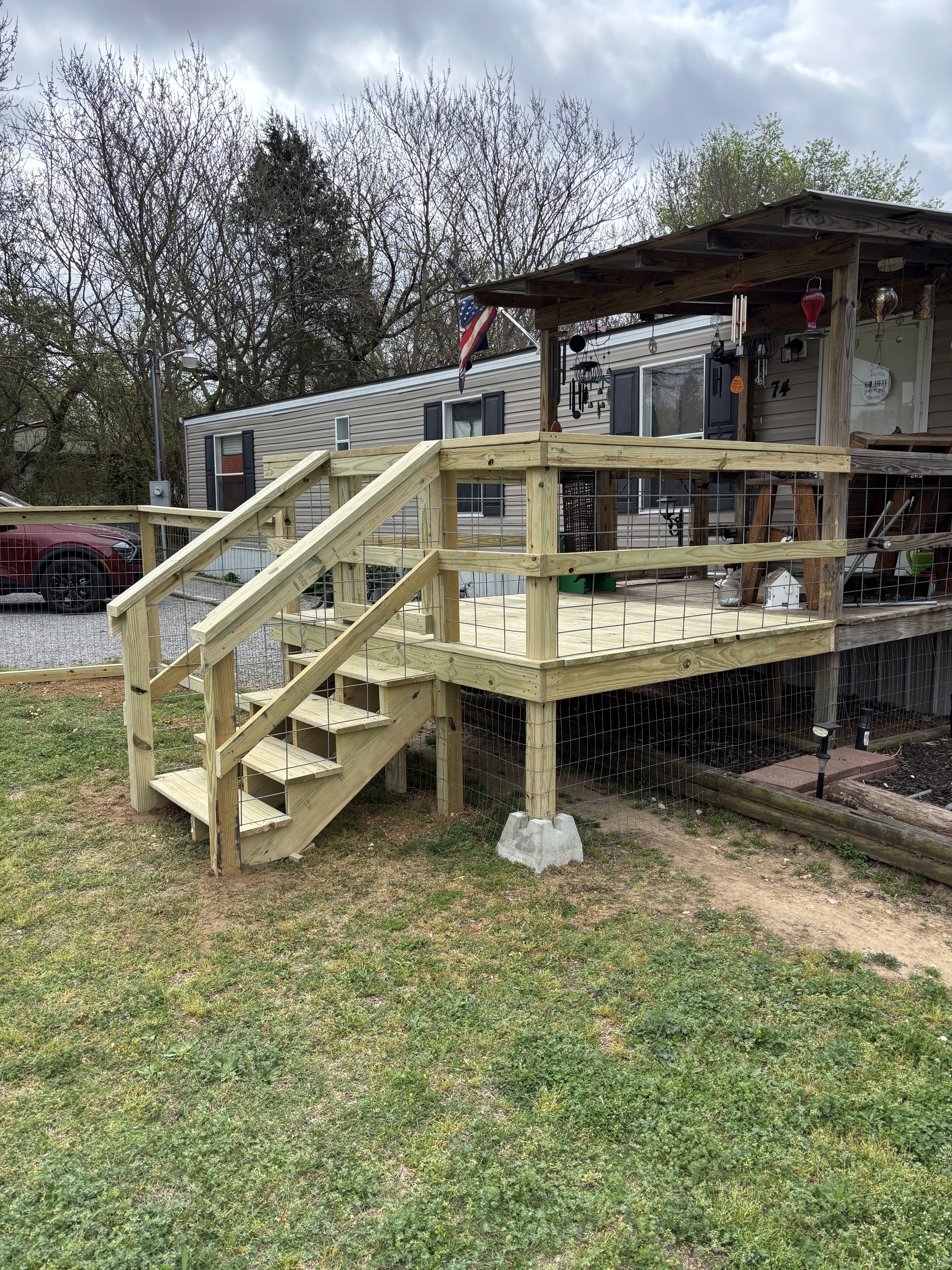 Cornerstone custom deck construction